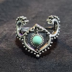 Vintage Bollywood Silver & Turquoise Ring